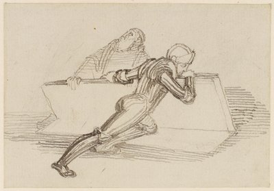A Knight Raising A Slab by John Flaxman